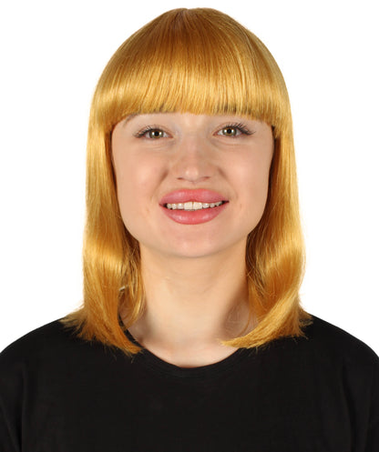 HPO Women's Shoulder Length Bob Wig Collection | Straight Halloween Wig Multiple Color Option | Premium Breathable Capless Cap