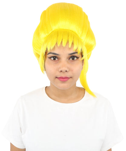 HPO Adult Women's Avant-Garde Bouffant Wig | Multiple Color Options | Create of synthetic fiber, massive smooth updo with micro bangs, breathable base | Party, Halloween, theater, drag, performance, costume events