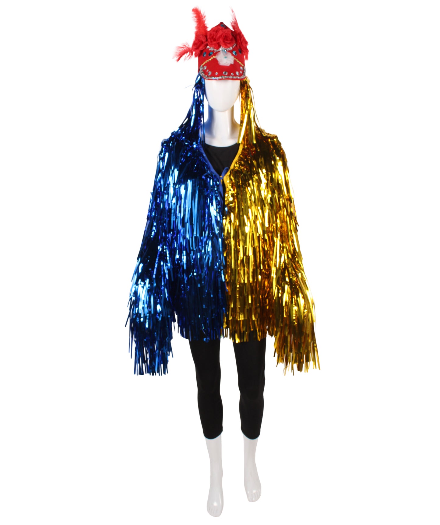 Blue/Gold Tinsel Costume