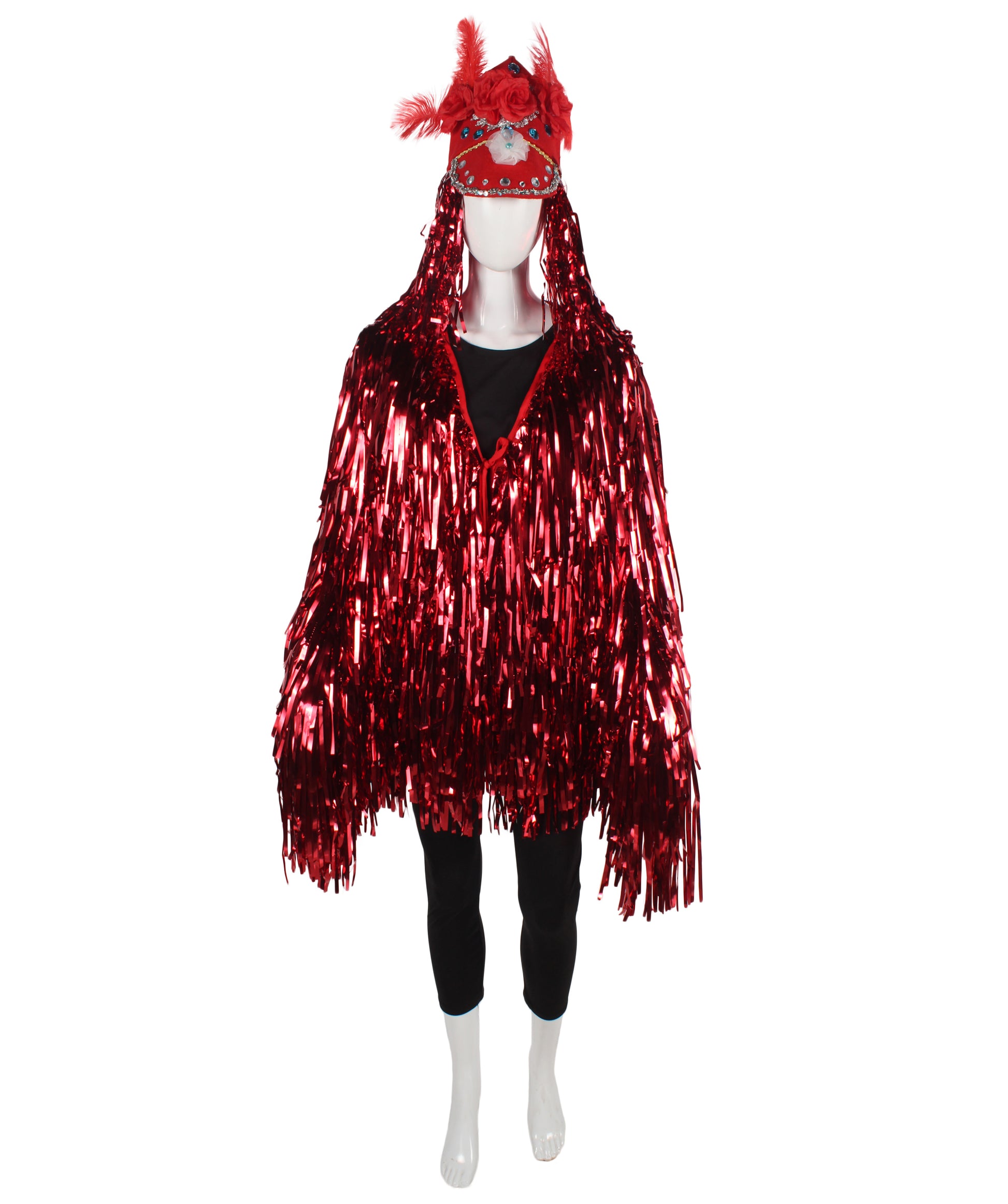 Red DJ Tinsel Costume