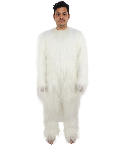 HPO Unisex Extreme Hairy Person Costume, Mask and Bundle - Full-Body Hair Suit Extra-Long Ash Brown Costume Wig for Halloween, Cosplay & Parties