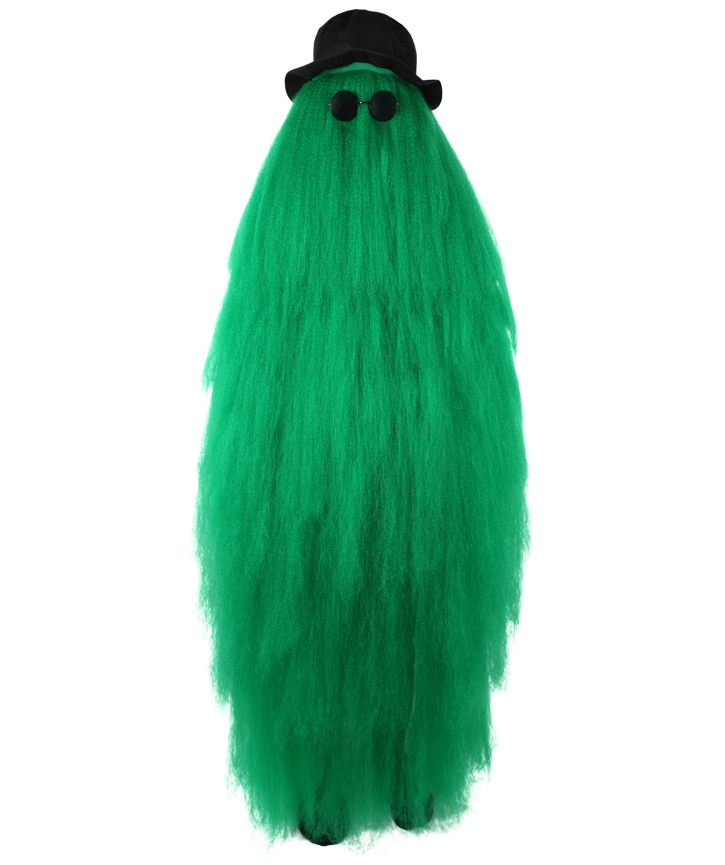 HPO It's Cousin Creature! - Premium | 2 Piece 66 In Extra-Long Iconic Hairy Costume and Wig Set | Includes Hat and glasses | Hairy Halloween Outfit