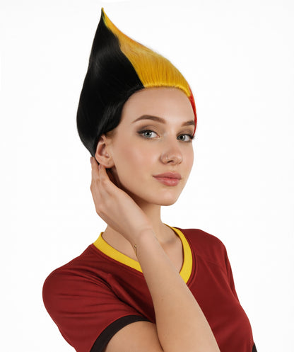 Belgium Flag Sport Troll Wig | Premium Breathable Capless Cap