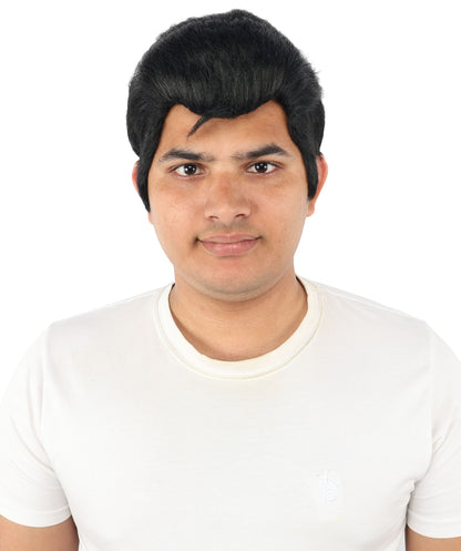 HPO Men's Side Swept Undercut Wig | Short Brown Texture with Tapered Sides, Heat Resistant Synthetic Fiber & Breathable Net | Halloween, Space Ranger Cosplay, Sci-Fi Theme Party & Roleplay