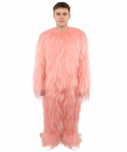 HPO Unisex Extreme Hairy Person Costume, Mask and Bundle - Full-Body Hair Suit Extra-Long Ash Brown Costume Wig for Halloween, Cosplay & Parties