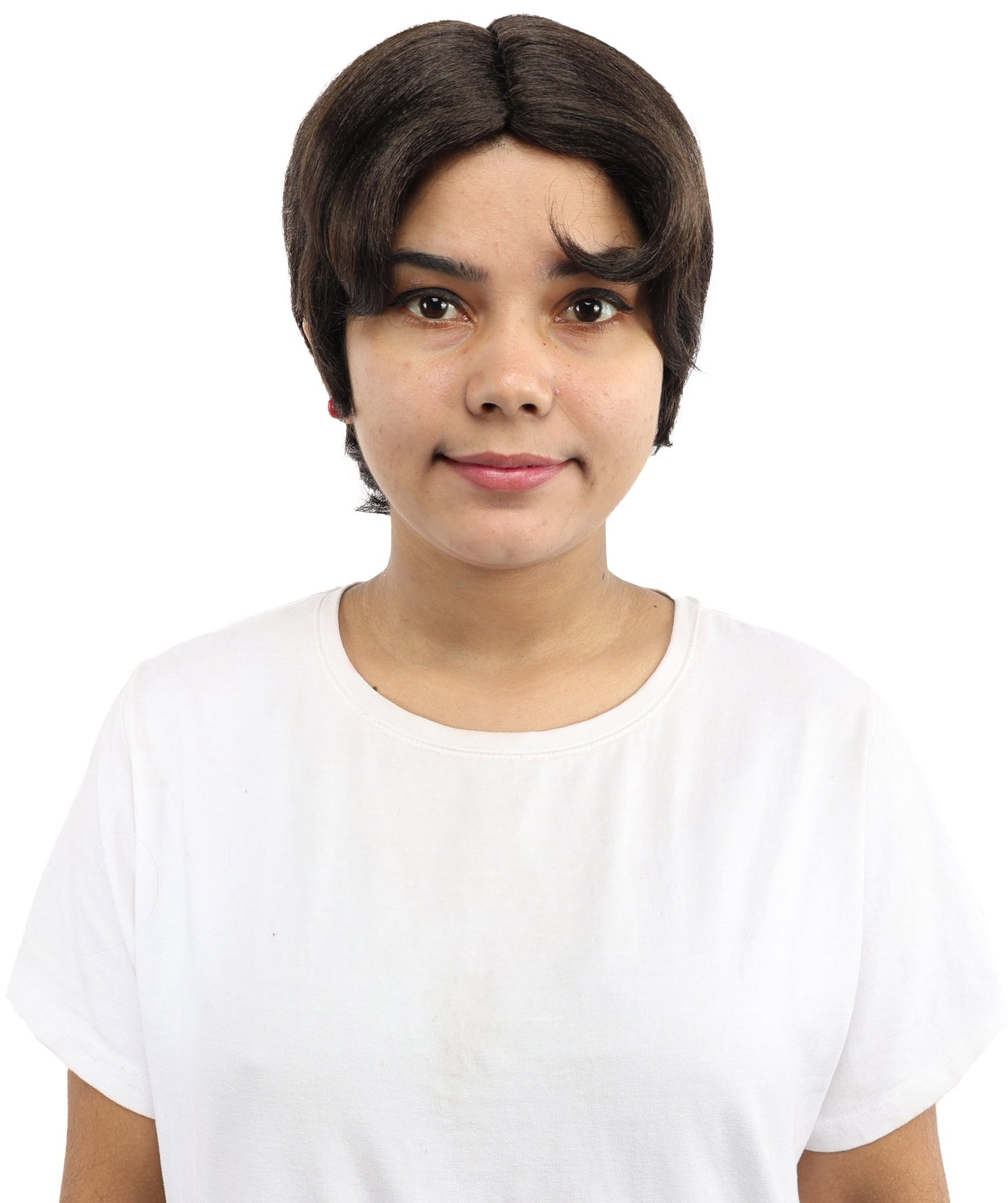 HPO Women’s 10-Inch Short Brown Wig | Celebrity Hairpiece for Costume, Cosplay, and Themed Parties | Sleek and Modern Hairpiece for Versatile Looks
