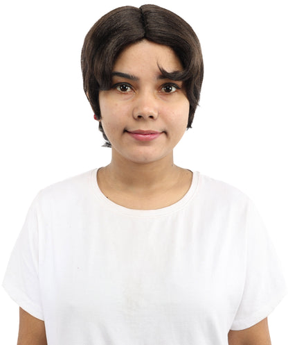 HPO Women’s 10-Inch Short Brown Wig | Celebrity Hairpiece for Costume, Cosplay, and Themed Parties | Sleek and Modern Hairpiece for Versatile Looks