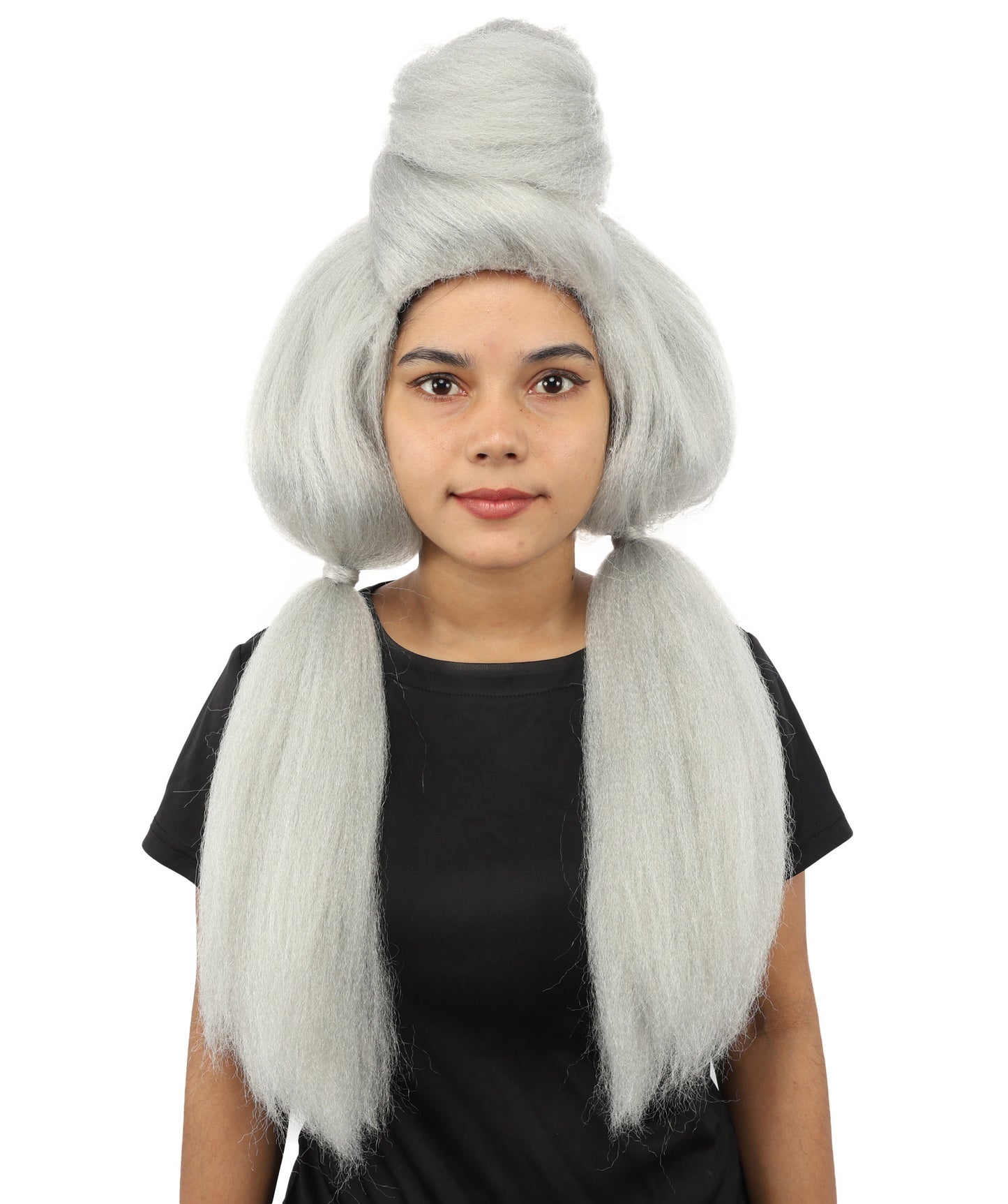 HPO Women’s High Volume Extra Long Yarn Twisted Bun Wig – Multiple Color Options | Bubble Ponytails Hairpiece with Capless Cap | Statement Headpiece for Halloween, Cosplay, Theater and Drag Looks