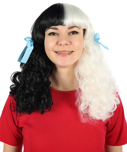 Multiple color option Wig / Blue Ribbons | Premium Breathable Capless Cap