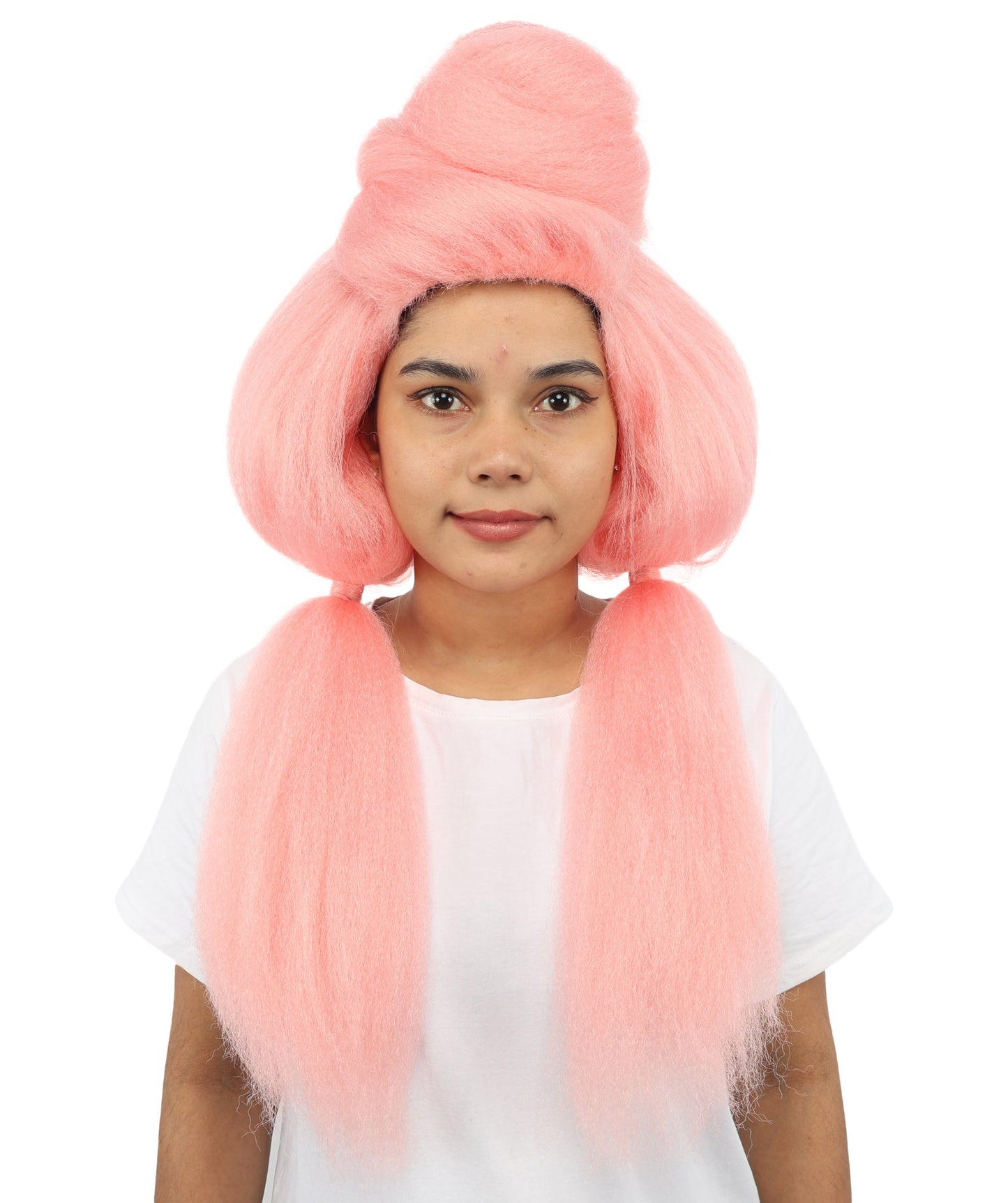 HPO Women’s High Volume Extra Long Yarn Twisted Bun Wig – Multiple Color Options | Bubble Ponytails Hairpiece with Capless Cap | Statement Headpiece for Halloween, Cosplay, Theater and Drag Looks