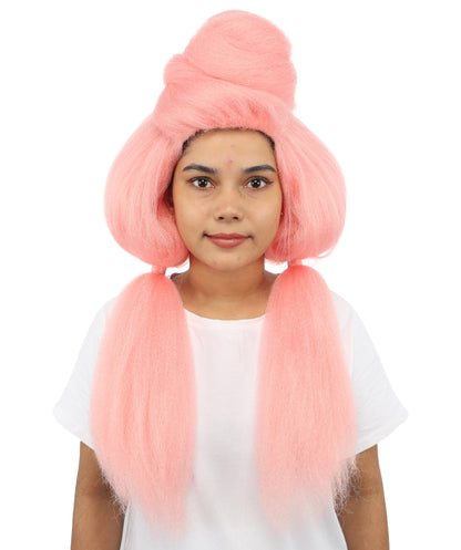 HPO Women’s High Volume Extra Long Yarn Twisted Bun Wig – Multiple Color Options | Bubble Ponytails Hairpiece with Capless Cap | Statement Headpiece for Halloween, Cosplay, Theater and Drag Looks