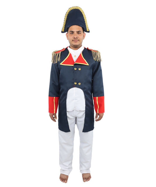 HPO Men’s Military Emperor Style Costume - Formal Command Ornate Jacket | Event Appearance for Theme Nights, Performances