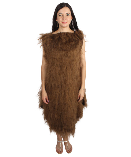 Unisex Brown Caveman Costume I Best for Halloween I Flame-retardant Synthetic Fiber