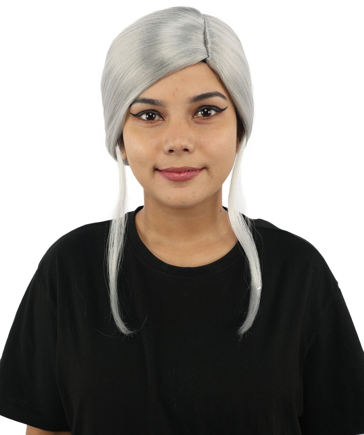 HPO Women’s Margo Gru-Inspired Long-Length Brown Wig | 17 Inch Hairpiece Halloween, Cosplay, and Themed Parties | Natural-Looking Synthetic hair with Capless Cap