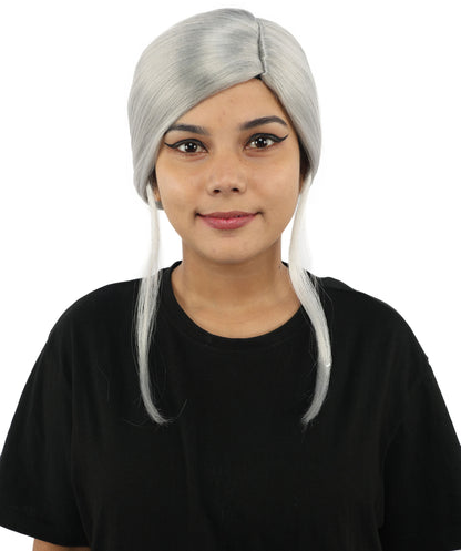 HPO Women’s Margo Gru-Inspired Long-Length Brown Wig | 17 Inch Hairpiece Halloween, Cosplay, and Themed Parties | Natural-Looking Synthetic hair with Capless Cap