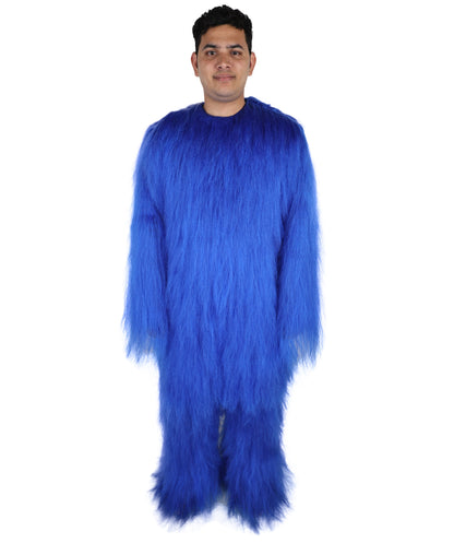 HPO Unisex Extreme Hairy Person Costume, Mask and Bundle - Full-Body Hair Suit Extra-Long Ash Brown Costume Wig for Halloween, Cosplay & Parties