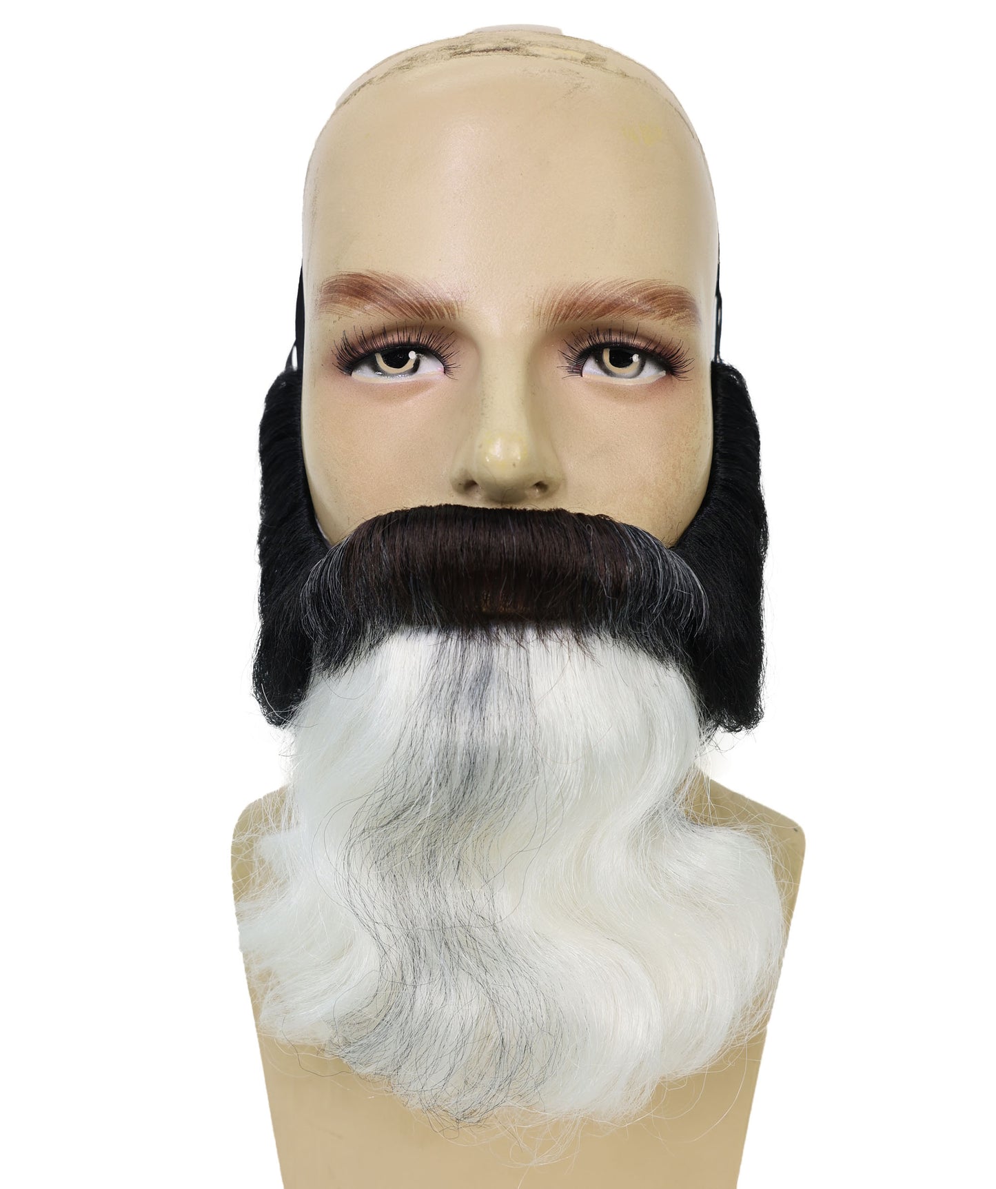 HPO Adult Men’s Realistic Beard & Moustache Set | Human Hair, Hand-Knotted for Film & Theater