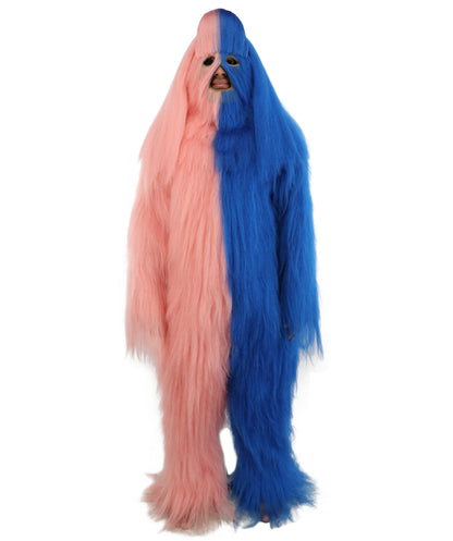 HPO  Extreme Hairy Person Two Part Costume, Mask and Bundle Set - Full-Body Hair Suit Extra-Long Costume Wig for Halloween, Cosplay & Parties - Multiple Color Options