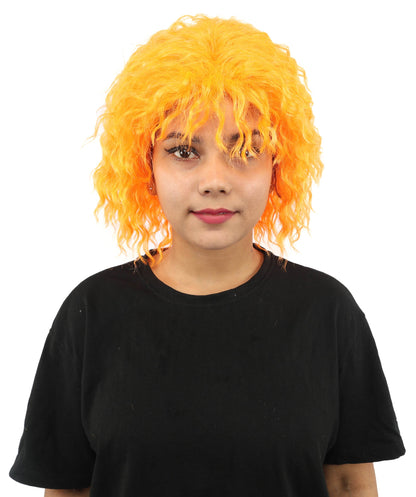 HPO Adult Women's Messy Teased Spiky Multicolor Wig | Curly Two-tone vibrant hue, create of synthetic fiber, extreme textured volume, breathable capless base | Party, Halloween, theater, drag, performance, costume events