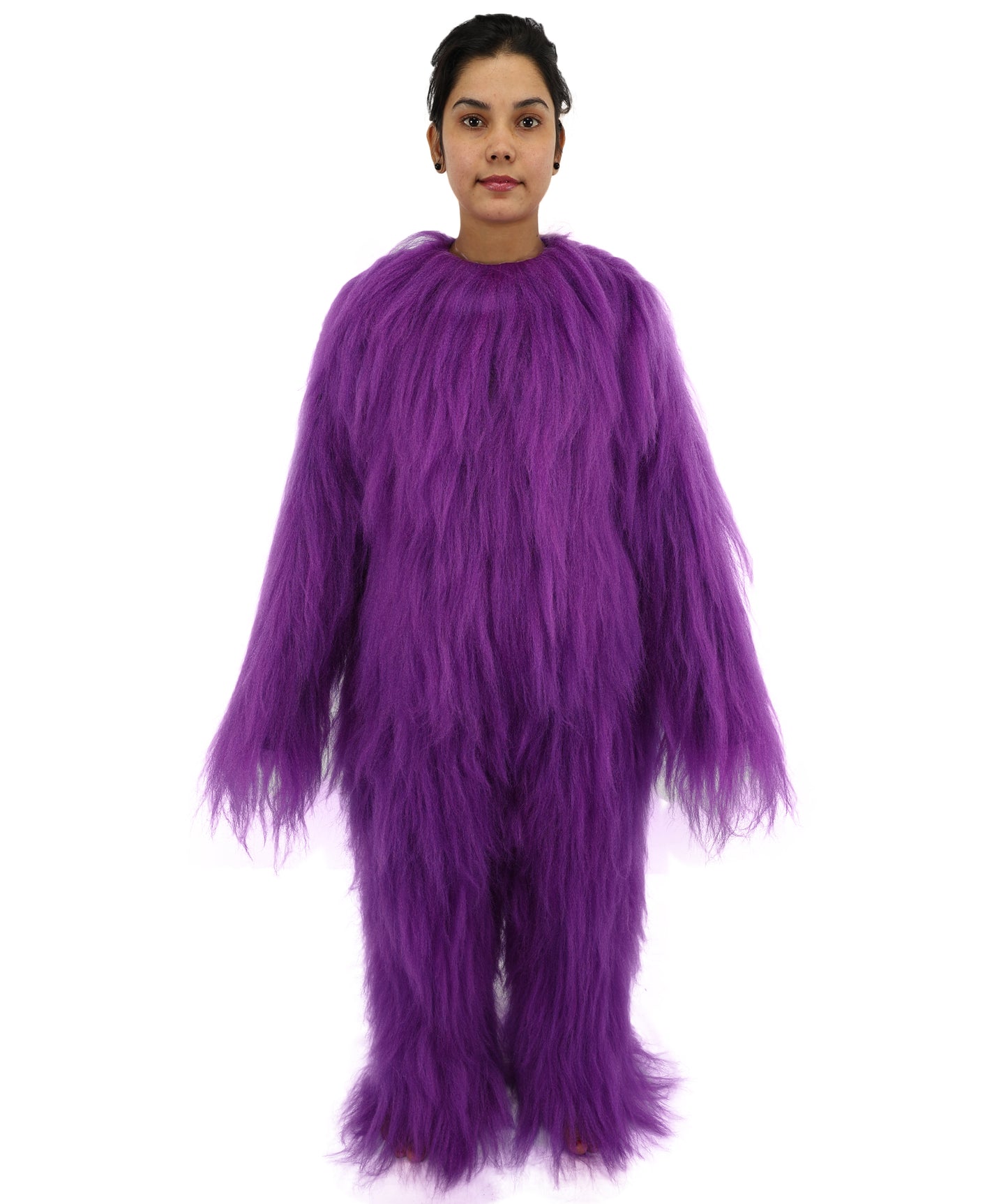 HPO Teen Extreme Hairy Person Costume Bundle & Mask Set - Full-Body Hair Suit Extra-Long Costume Wig for Halloween, Cosplay & Parties - Multiple Color Options