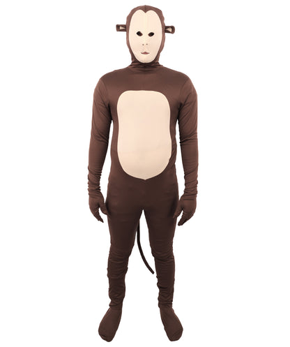 HPO Unisex Spandex Full Body Zentai Brown Costume| Stretchy and Comfortable Bodysuit