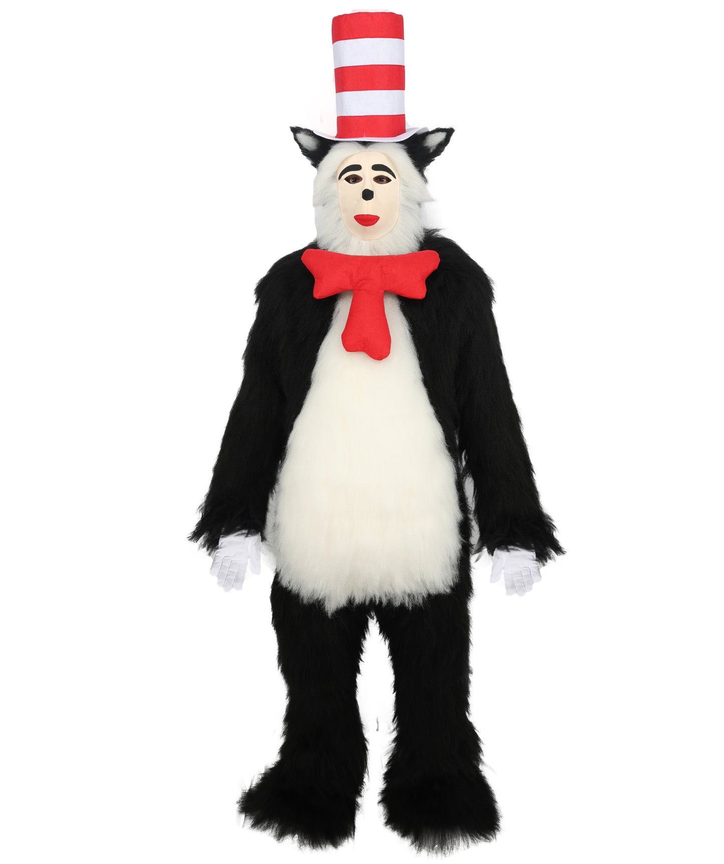 HPO Adult Unisex Animal Character Cat Black and White Costume Set | Complete Bundle with Musk Set | Ultimate Halloween & Cosplay Kit
