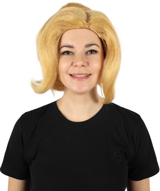 HPO Women’s New Light Blonde Medium Straight Wavy Pigtail Cosplay Wig | Anime Hair Wig for Women | Perfect for Cosplay Themed Parties and Halloween, Adjustable & Comfortable Fit