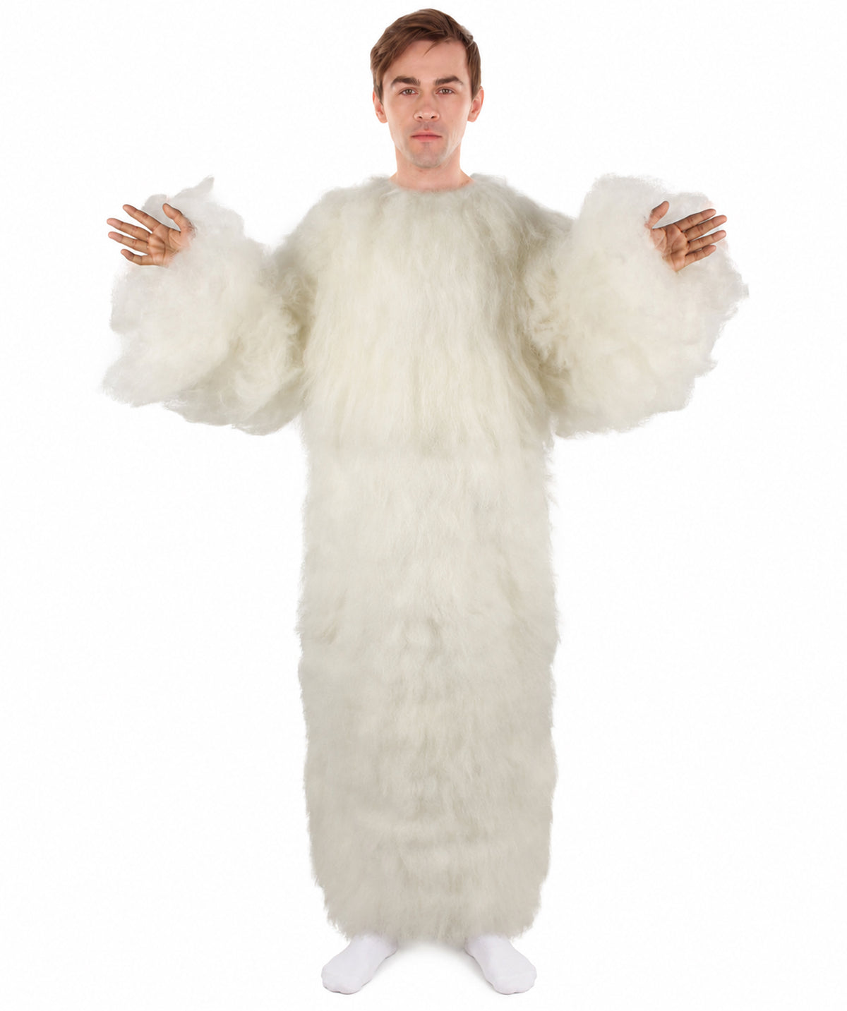 Unisex White Furry British TV Naughty Cloud Costume | Best for Halloween | Flame-retardant Synthetic Fiber