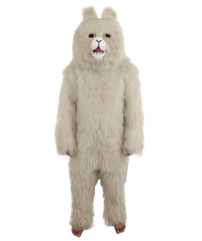 HPO Men’s Grey Animal Costume Bundle & Mask Set | Fluffy Creature Outfit & Hair for Cosplay & Roleplay | Plush Character  Costumes for Parties, Photo Shoots & Themed Events