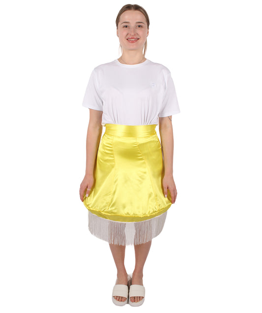 HPO Women's Xmas Cute Yellow Lamp Skirt Costume | Suitable for Halloween | Flame-retardant Synthetic Fabric