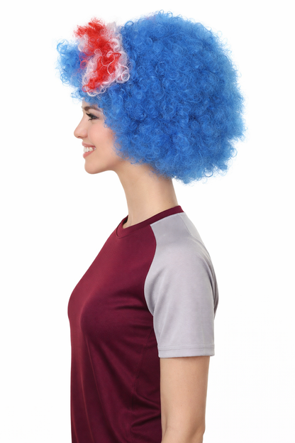 Iceland Flag Sport Afro Halloween Wig