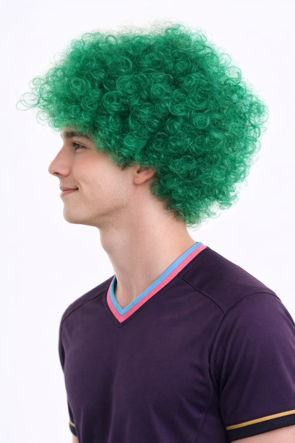 Ivory Coast Sport Afro Fun Wig | Africa White Green Orange Jumbo Wig