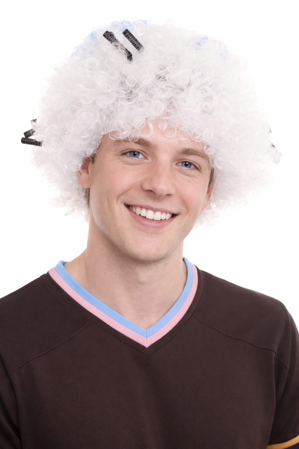South Korea Sport Afro Fun Wig | Jumbo White Halloween Wig