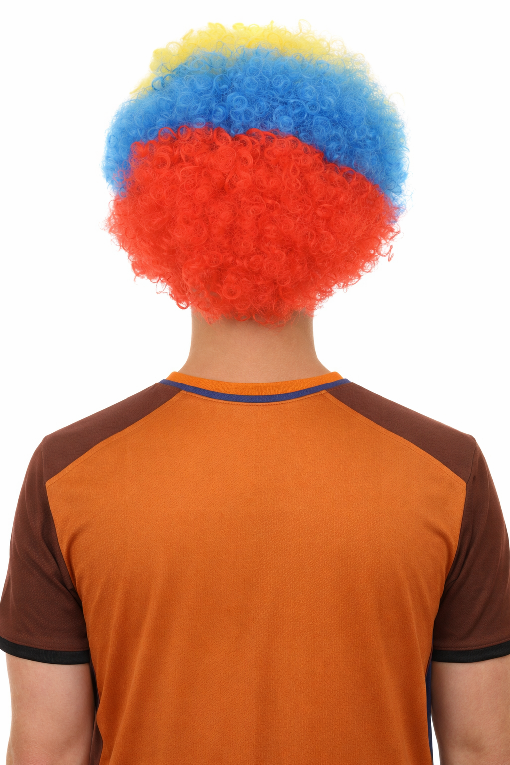 Ecuador Sport Afro Fun Wig | Red Blue Yellow Jumbo Wig