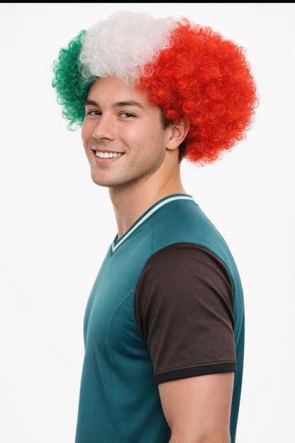 Italy Sport Unisex Afro Fun Wig | Jumbo Super Size Halloween Wig