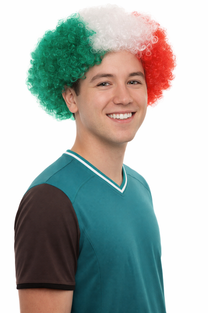 Italy Sport Unisex Afro Fun Wig | Jumbo Super Size Halloween Wig