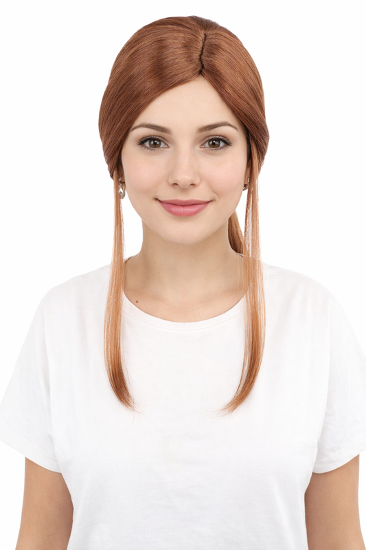HPO Women’s Margo Gru-Inspired Long-Length Brown Wig | 17 Inch Hairpiece Halloween, Cosplay, and Themed Parties | Natural-Looking Synthetic hair with Capless Cap
