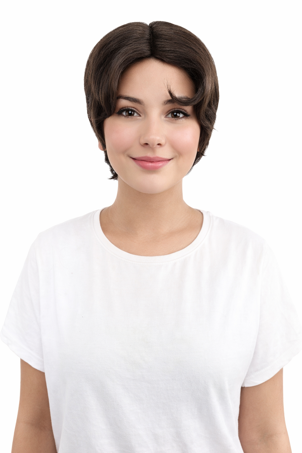 HPO Women’s 10-Inch Short Brown Wig | Celebrity Hairpiece for Costume, Cosplay, and Themed Parties | Sleek and Modern Hairpiece for Versatile Looks