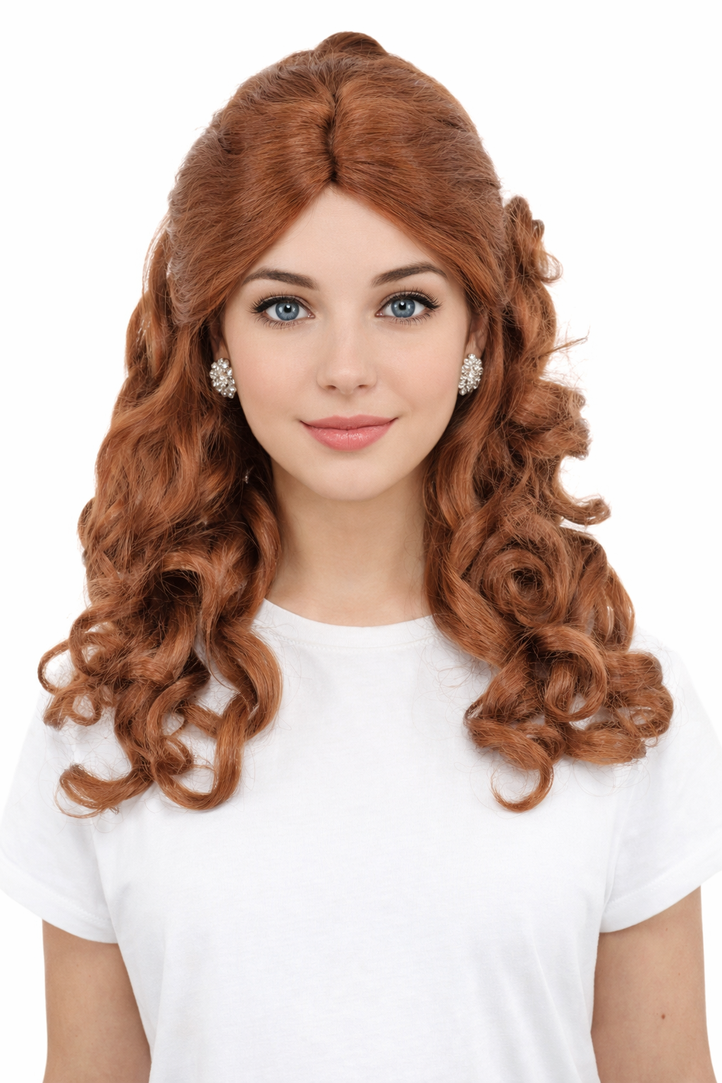 HPO Women's Long 20-Inch Brown Curly Wig | Ideal Cosplay, and Themed Parties | Soft, Natural-Looking, and Easy to Wear