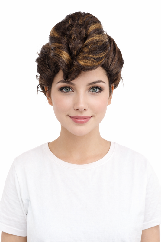 HPO Women's 11-Inch Elegant, Sleek Dark Brown Pixie Cut Wig | Vintage-Inspired Style with Capless Cap | Ideal for Cosplay, Costume, and Themed Parties