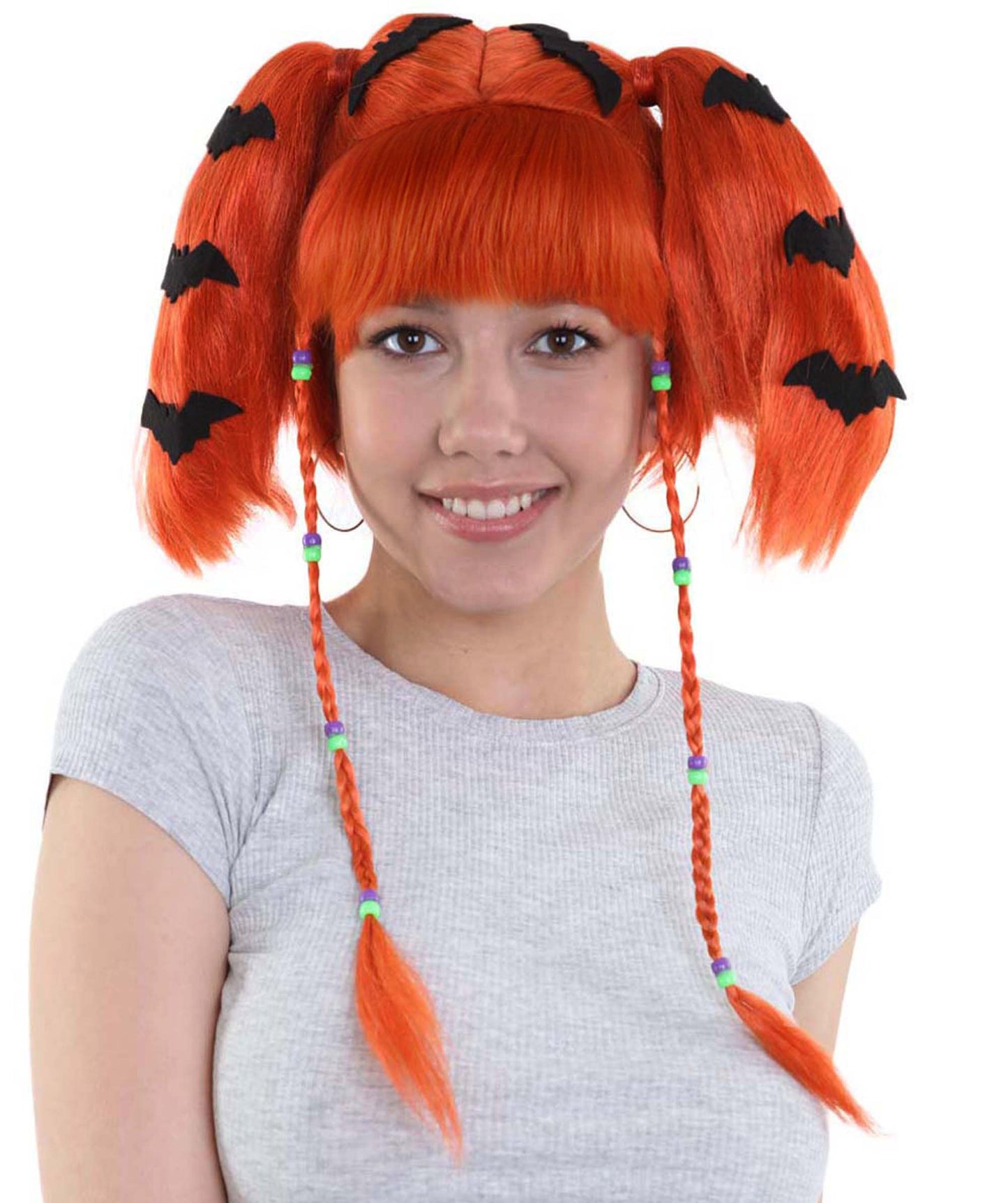 HPO Womens Bat Angel Multi color Halloween Wig | Premium Breathable Capless Cap