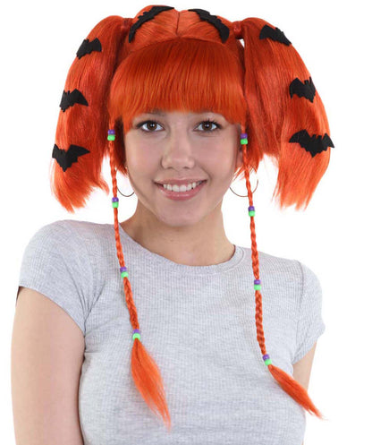 HPO Womens Bat Angel Multi color Halloween Wig | Premium Breathable Capless Cap