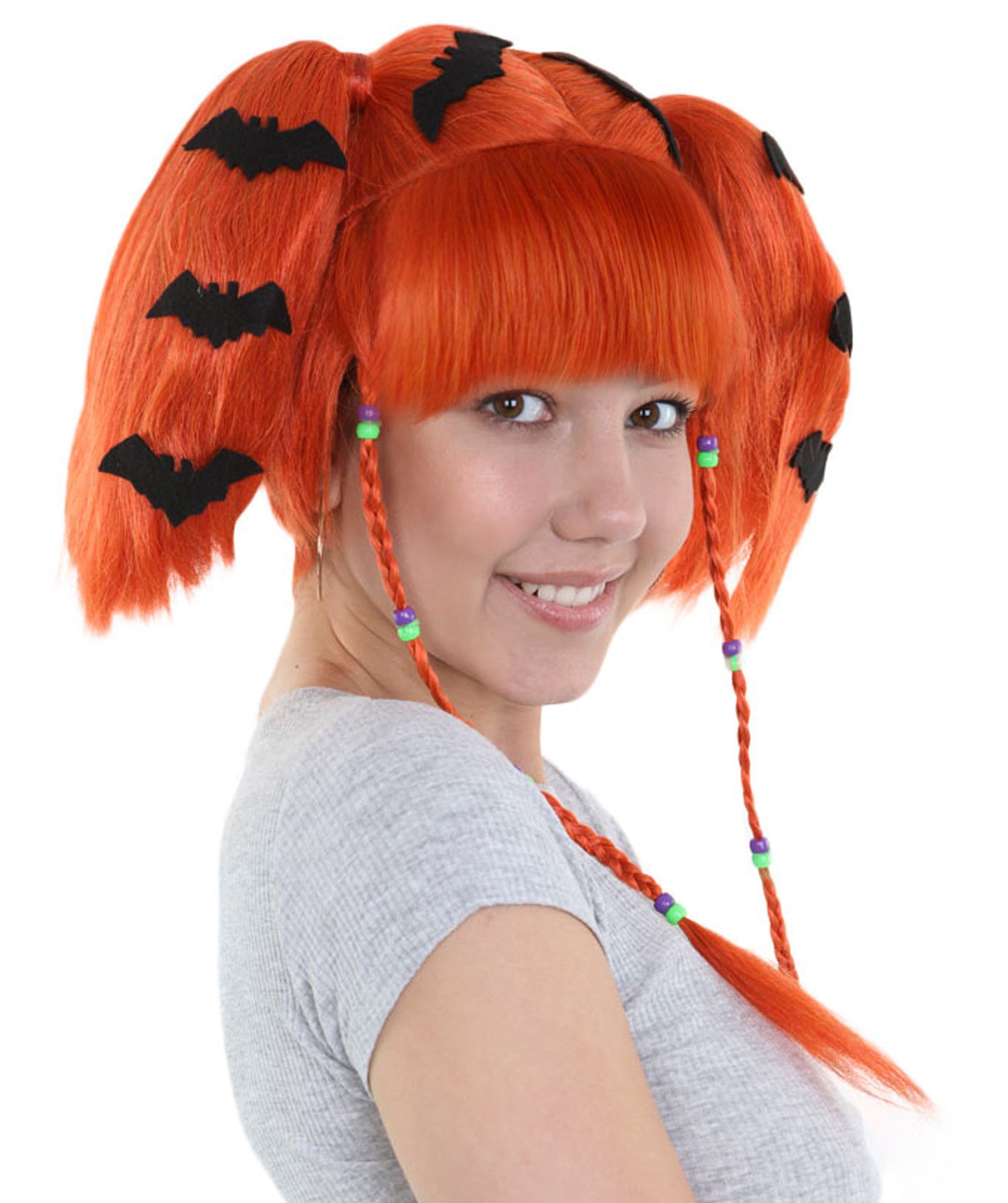 HPO Womens Bat Angel Multi color Halloween Wig | Premium Breathable Capless Cap
