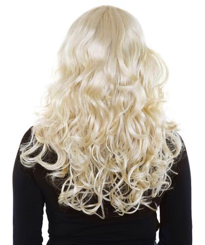 HPO Women's Wig for Fancy Anti-Hero Girl | Long Curly Party Ready Fancy Halloween Wigs | Premium Breathable Capless Cap