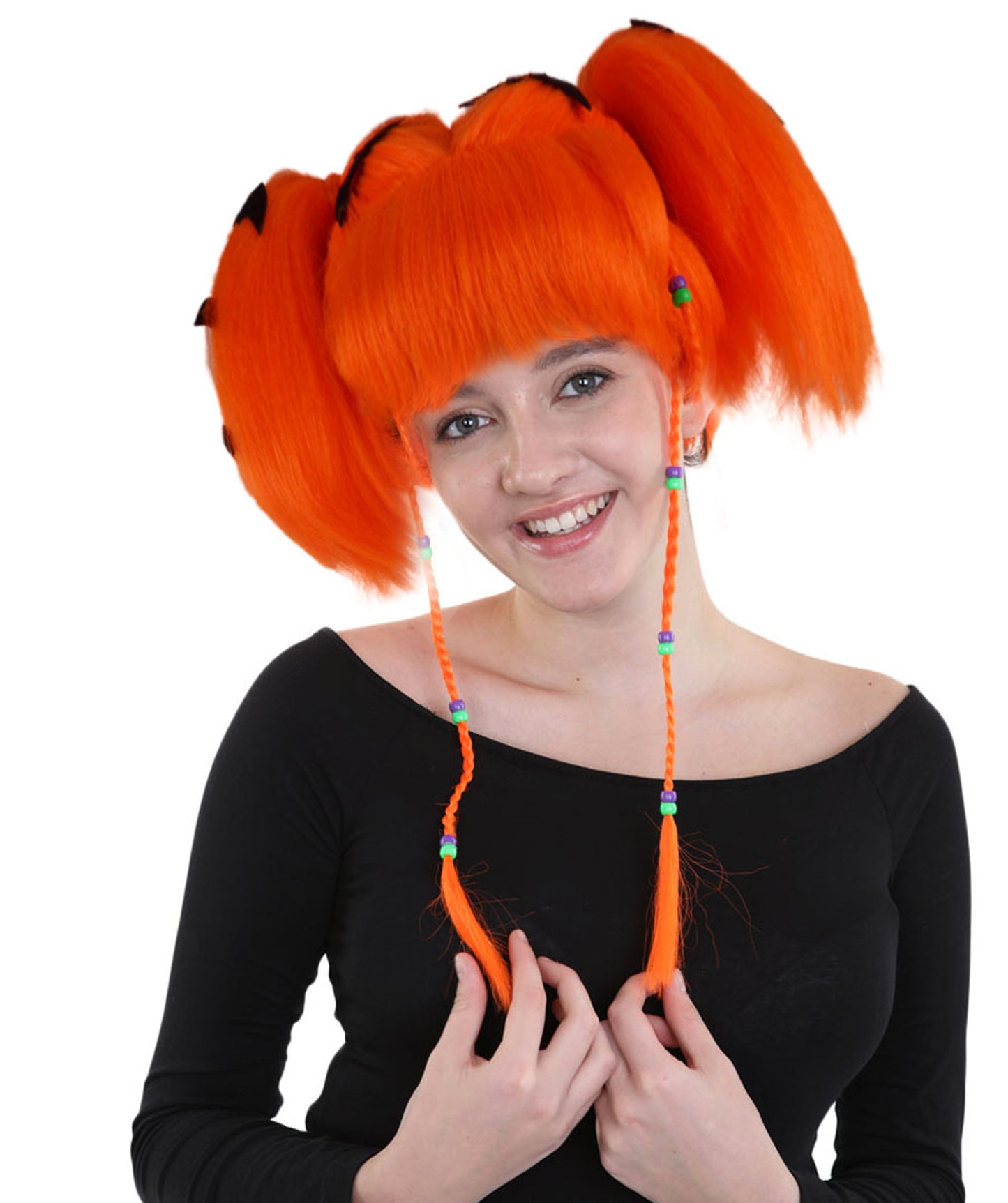 HPO Womens Bat Angel Multi color Halloween Wig | Premium Breathable Capless Cap