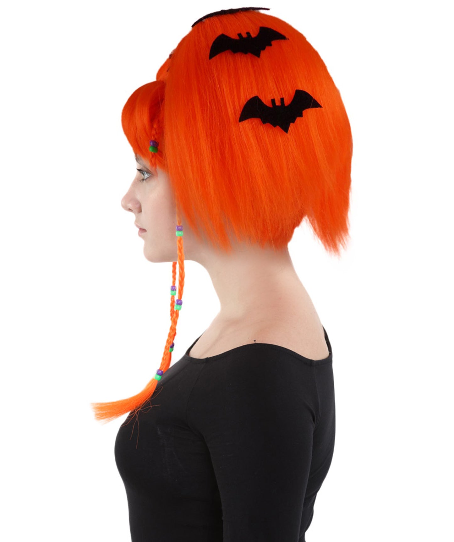 HPO Womens Bat Angel Multi color Halloween Wig | Premium Breathable Capless Cap