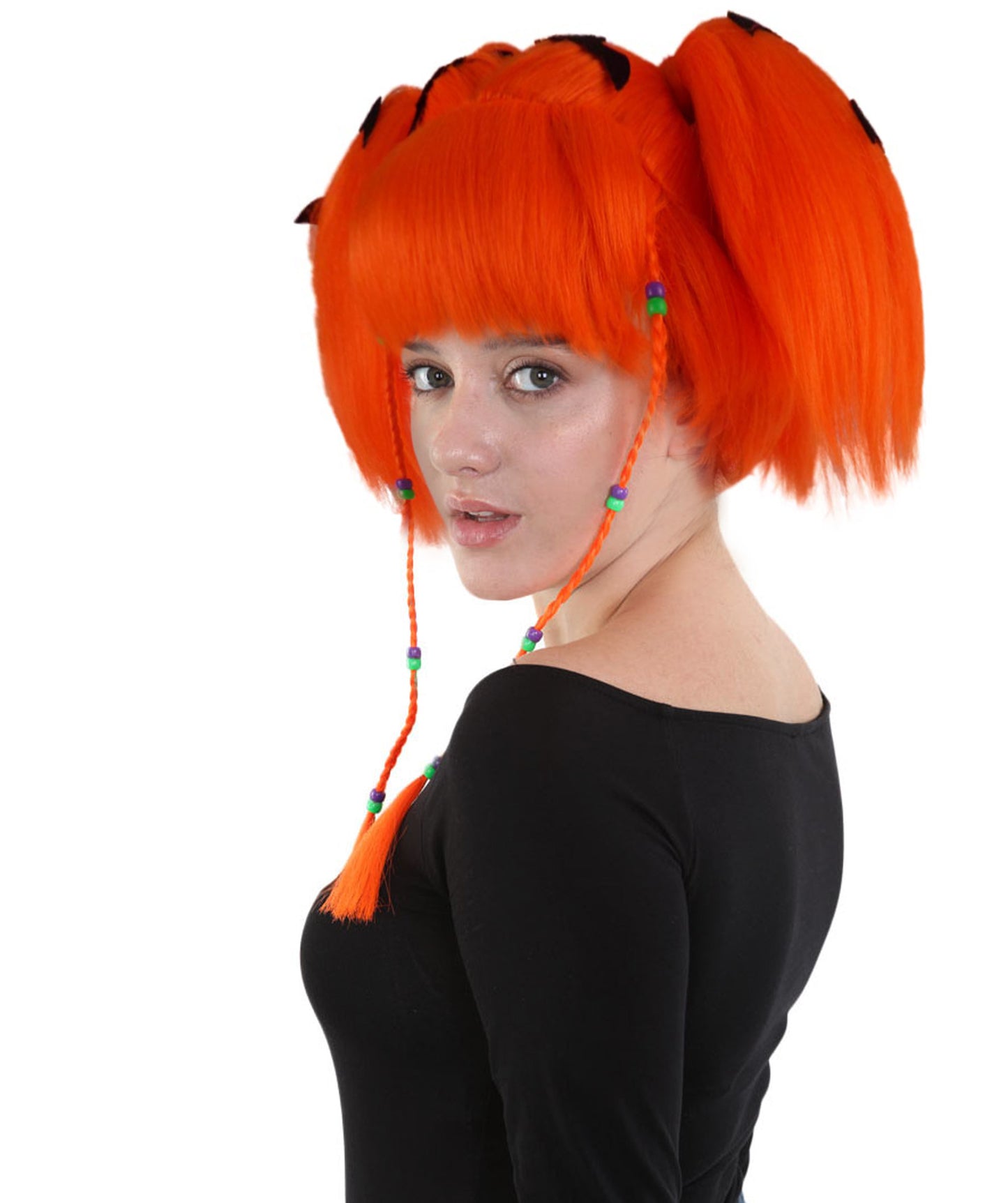 HPO Womens Bat Angel Multi color Halloween Wig | Premium Breathable Capless Cap