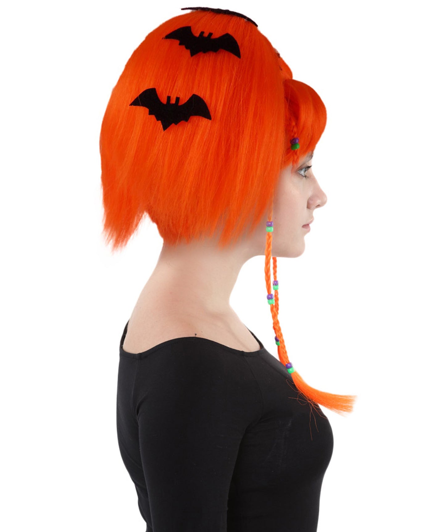 HPO Womens Bat Angel Multi color Halloween Wig | Premium Breathable Capless Cap