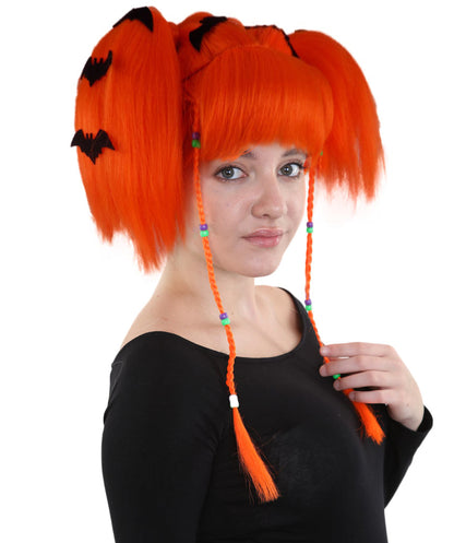 HPO Womens Bat Angel Multi color Halloween Wig | Premium Breathable Capless Cap