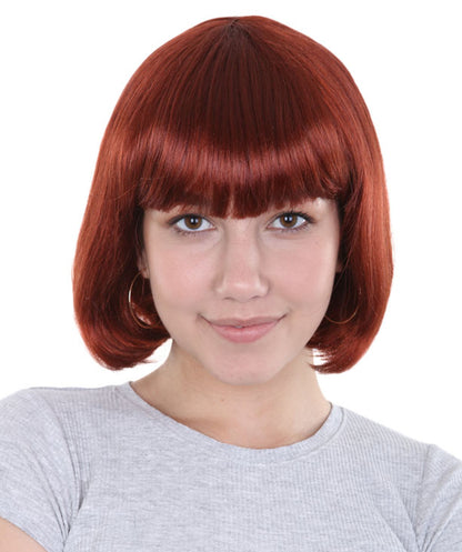 Women's Bob Wig | Brown Short Halloween Wig | Standard Cap